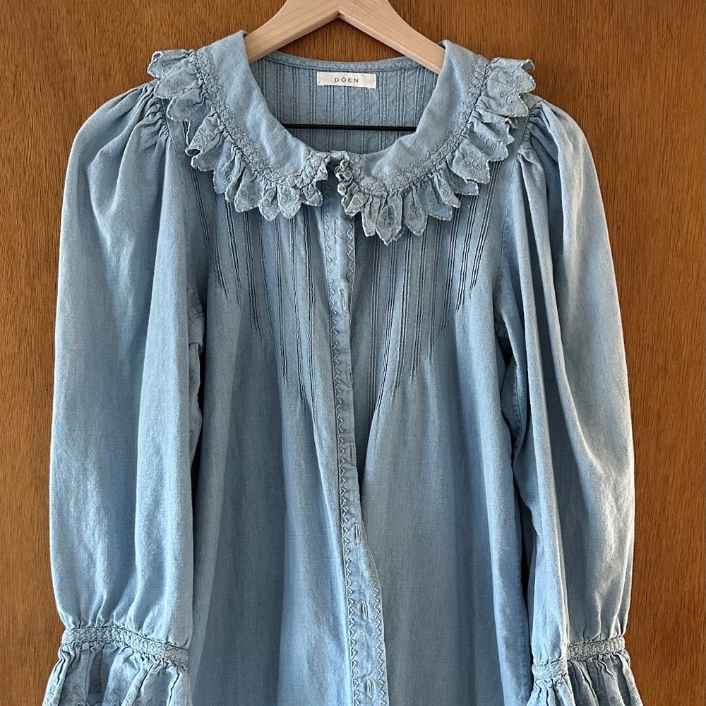 Doen “Wing” Mini Dress in Parisian Blue